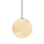 LED Pendant Ceiling Light - Modern 1-Light Supermoon Fixture, 10"/12"/16" Wide - Ideal for Dining Room & Living Spaces