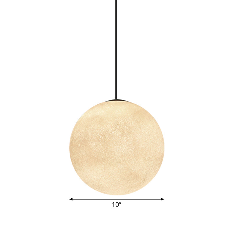 LED Pendant Ceiling Light - Modern 1-Light Supermoon Fixture, 10"/12"/16" Wide - Ideal for Dining Room & Living Spaces