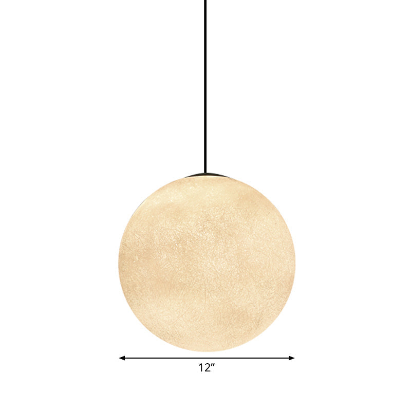 LED Pendant Ceiling Light - Modern 1-Light Supermoon Fixture, 10"/12"/16" Wide - Ideal for Dining Room & Living Spaces