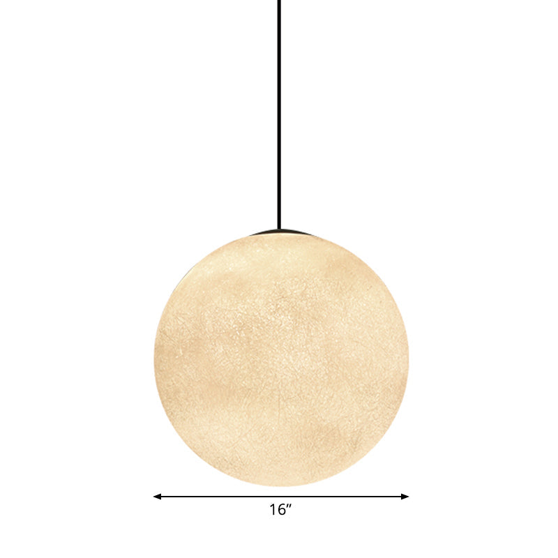 LED Pendant Ceiling Light - Modern 1-Light Supermoon Fixture, 10"/12"/16" Wide - Ideal for Dining Room & Living Spaces