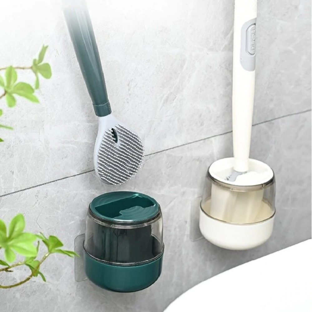 Toilet Brush with Flexible Head | Convenient Cleaning Dispenser & Smart Drainage System for Effortless Bathroom Cleaning