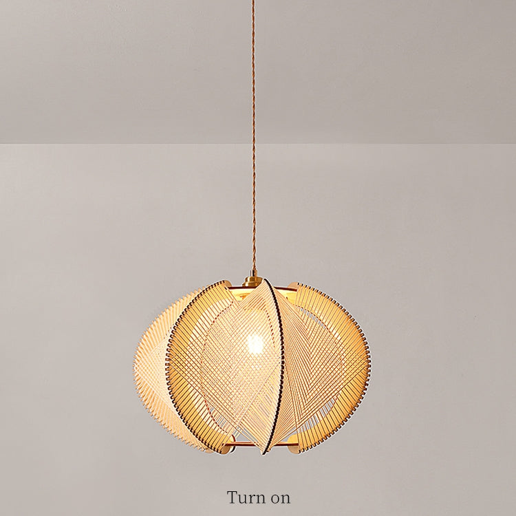 Scandinavian Wood Pendant Light Fixture - Mid-Century Design for Dining Room & Kitchen Lighting