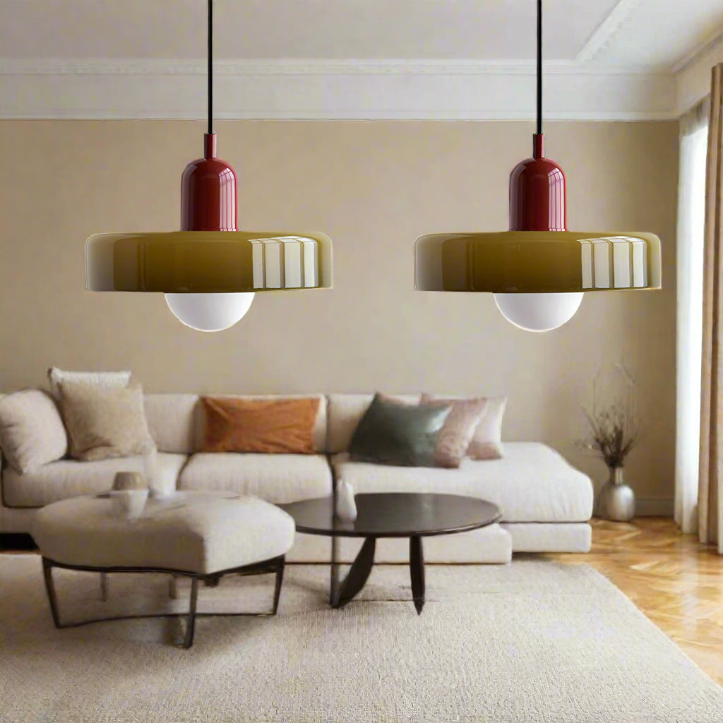 LED Glass Pendant Light with 2 Heads - Modern Design for Kitchen Island & Dining Room Lighting