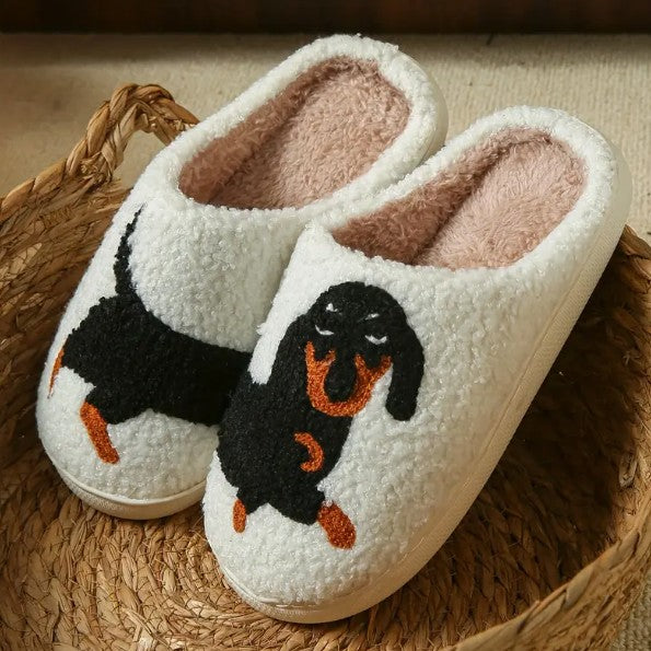 Dachshund Slippers for Women | Warm, Non-Slip & Comfortable for Cozy Home Relaxation