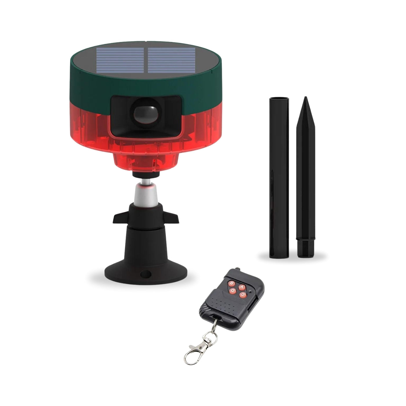 Solar-Powered Motion-Activated Strobe Light | 360° Detection, Eco-Friendly Skunk Repeller for Home and Garden