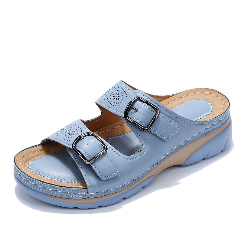 Orthopedic Leather Sandals | Lightweight, Shock-Absorbing & Supportive for Plantar Fasciitis Relief