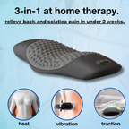3-in-1 Lumbar Massager Pillow | Heat, Traction & Vibration for Lower Back Pain Relief at Home