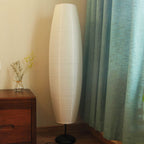 Minimalistic 2-Light Floor Lamp with Rice Paper Shade for Living Room & Bedroom Lighting