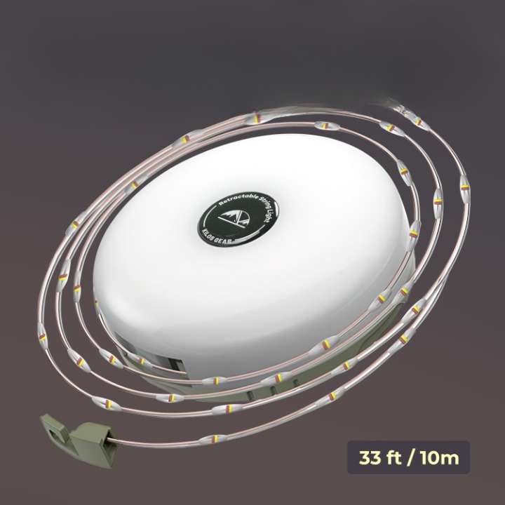 Retractable String Camping Light with Customizable Brightness for Outdoor Activities & Emergency Use