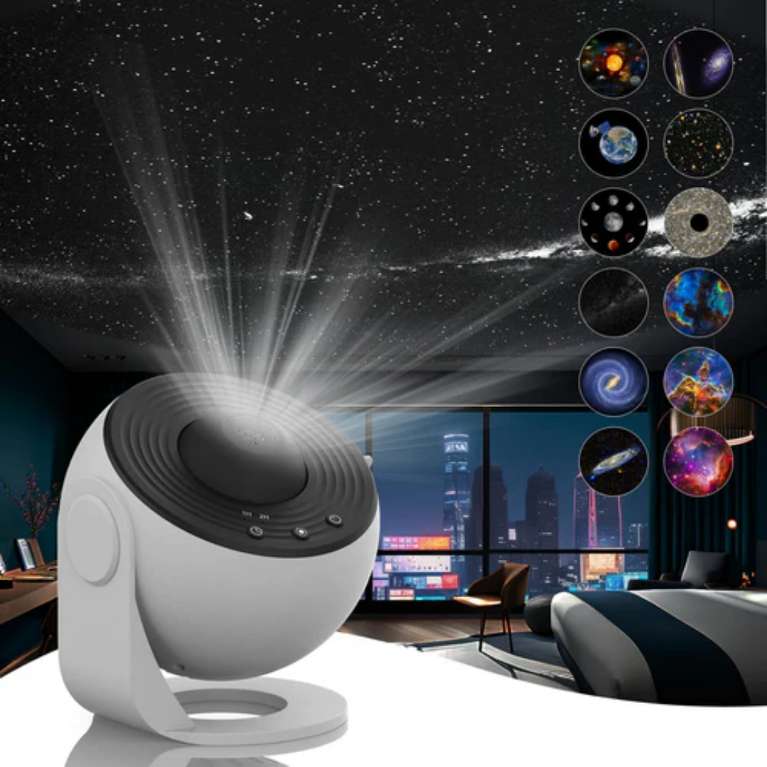 Galaxy Night Light Projector, 360-Degree Rotation- Transform Your Space with Ceiling Star Projections and Aurora Effects