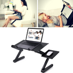 Ergonomic Adjustable Laptop Stand - Folding Bed Desk Table for Comfort and Productivity