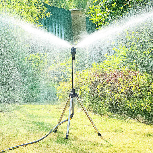 Rotary Tripod Sprinkler | Adjustable Coverage, Whisper-Quiet Operation & Ideal for Lawns and Gardens