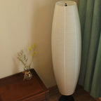 Minimalistic 2-Light Floor Lamp with Rice Paper Shade for Living Room & Bedroom Lighting