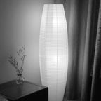 Minimalistic 2-Light Floor Lamp with Rice Paper Shade for Living Room & Bedroom Lighting