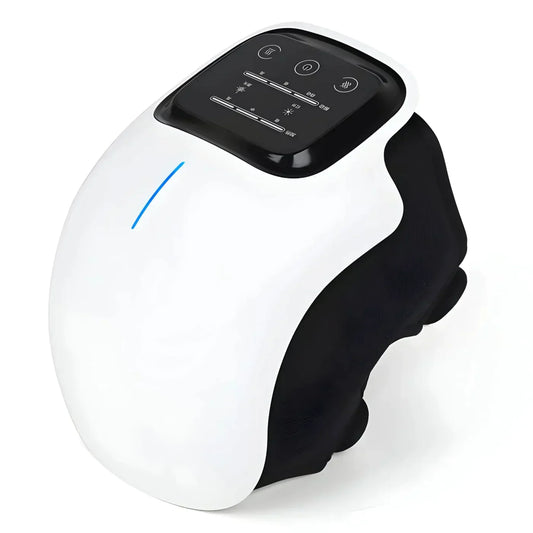 Knee Massager Machine | Pain Relief with Vibrations, Hot Compress & Laser Therapy for Arthritis Recovery