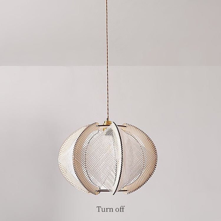 Scandinavian Wood Pendant Light Fixture - Mid-Century Design for Dining Room & Kitchen Lighting