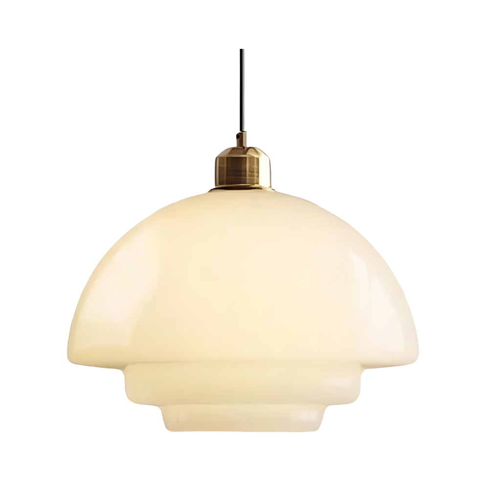 Art Deco Pearl Pendant Light Fixture - Vintage Style Ceiling Lamp for Dining Room & Living Room Decor