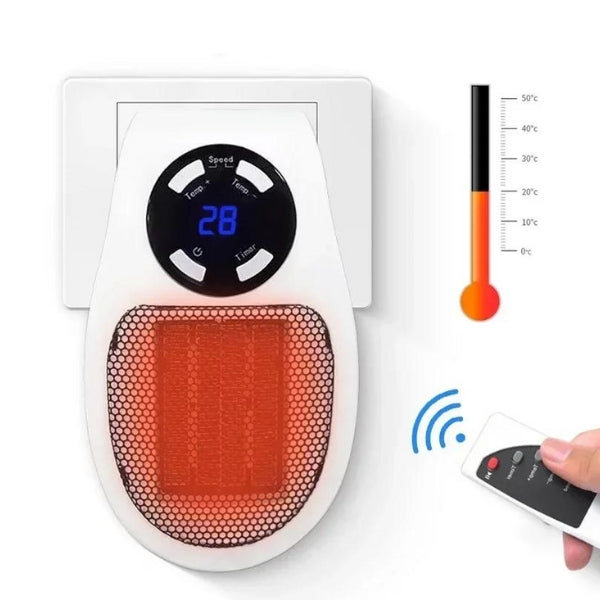 Compact Electric Heater - Portable USB & Plug-In Mini Space Heater for Home Office, Bedroom, and Travel Use
