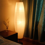Minimalistic 2-Light Floor Lamp with Rice Paper Shade for Living Room & Bedroom Lighting