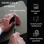100% Medical Titanium Cutting Board | Durable, Non-Porous Surface for Safe Food Preparation & Easy Cleaning