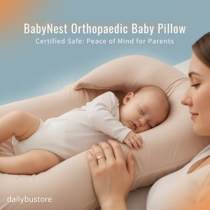 Orthopaedic Baby Pillow | Hypoallergenic, Breathable & Supports Healthy Head Shape for Newborns and Infants