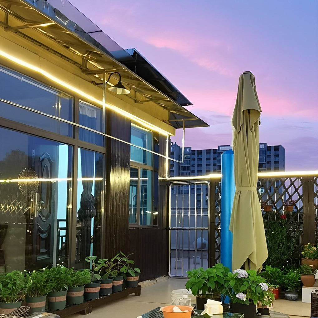 LED Waterproof Recessed Silicone Strip Lights - 10W Flexible Indoor/Outdoor Linear Lighting for Home & Garden Use