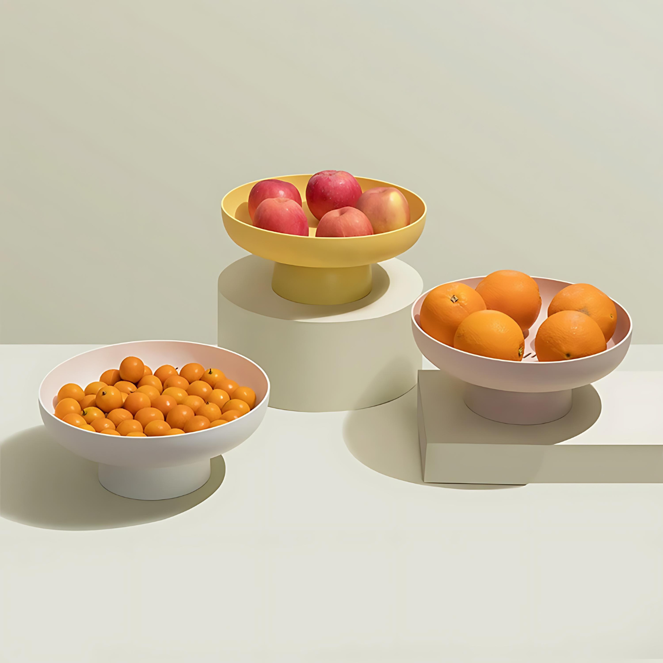 Ceramic Fruit Bowl - Modern Decorative Centerpiece for Kitchen & Dining Table