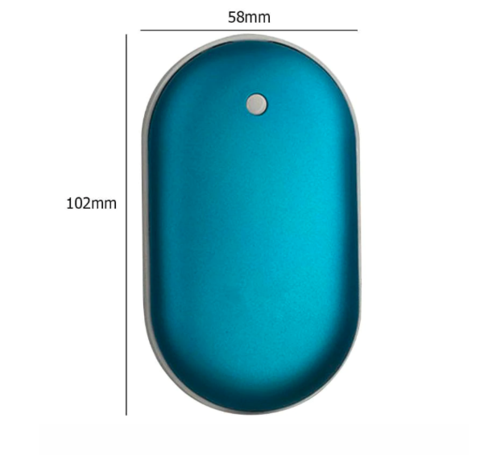 Rechargeable Hand Warmer with Power Bank | 3 Heat Levels, Fast Dual-Sided Heating & 5200mAh USB Charging for Winter Outdoor Use