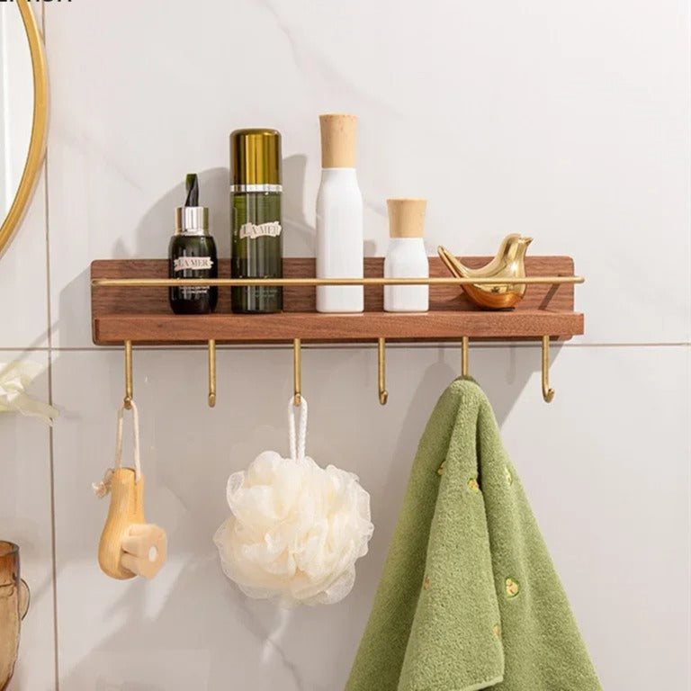 Towel Rack with Paper Holder - Wall-Mounted Organizer for Bathroom & Kitchen Storage Solutions
