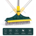 Cleaning Brush with Squeegee for Decking - Ideal Bathroom & Floor Scrubber