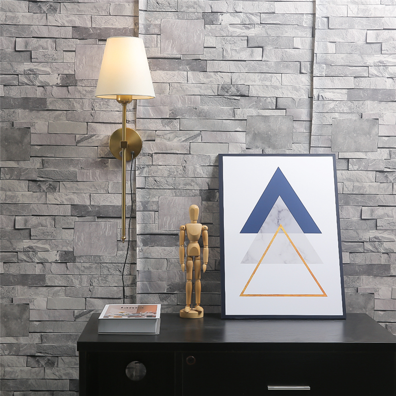 Wireless Wall Sconce | Black & Gold Finish, Remote Control & Easy Installation for Home Décor