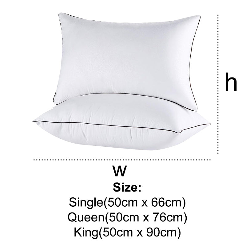 High Support Medium Firm Pillows - Pack of 2 Washable Hotel Quality Sleep Pillows for Back and Side Sleepers