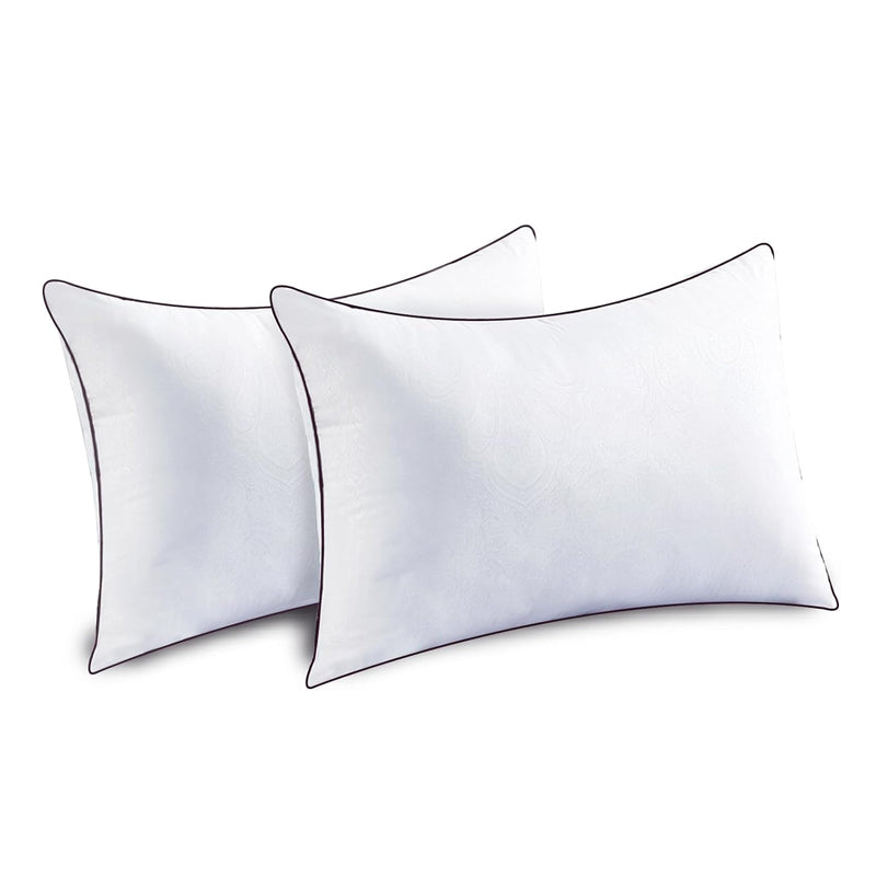 High Support Medium Firm Pillows - Pack of 2 Washable Hotel Quality Sleep Pillows for Back and Side Sleepers