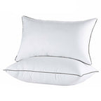High Support Medium Firm Pillows - Pack of 2 Washable Hotel Quality Sleep Pillows for Back and Side Sleepers