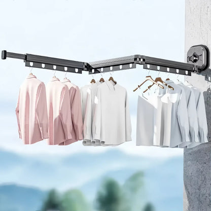 Retractable Wall-Mounted Drying Rack | Space-Saving, Easy to Install & Ideal for Small Laundry Areas