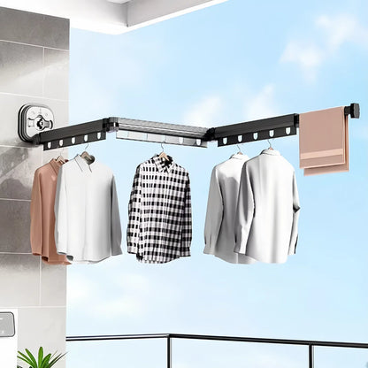 Retractable Wall-Mounted Drying Rack | Space-Saving, Easy to Install & Ideal for Small Laundry Areas