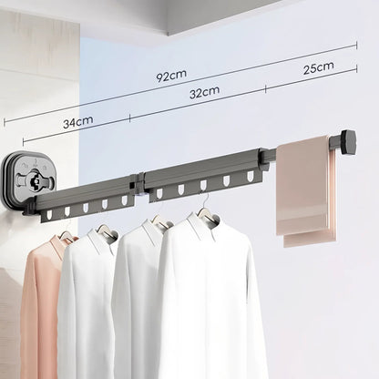 Retractable Wall-Mounted Drying Rack | Space-Saving, Easy to Install & Ideal for Small Laundry Areas