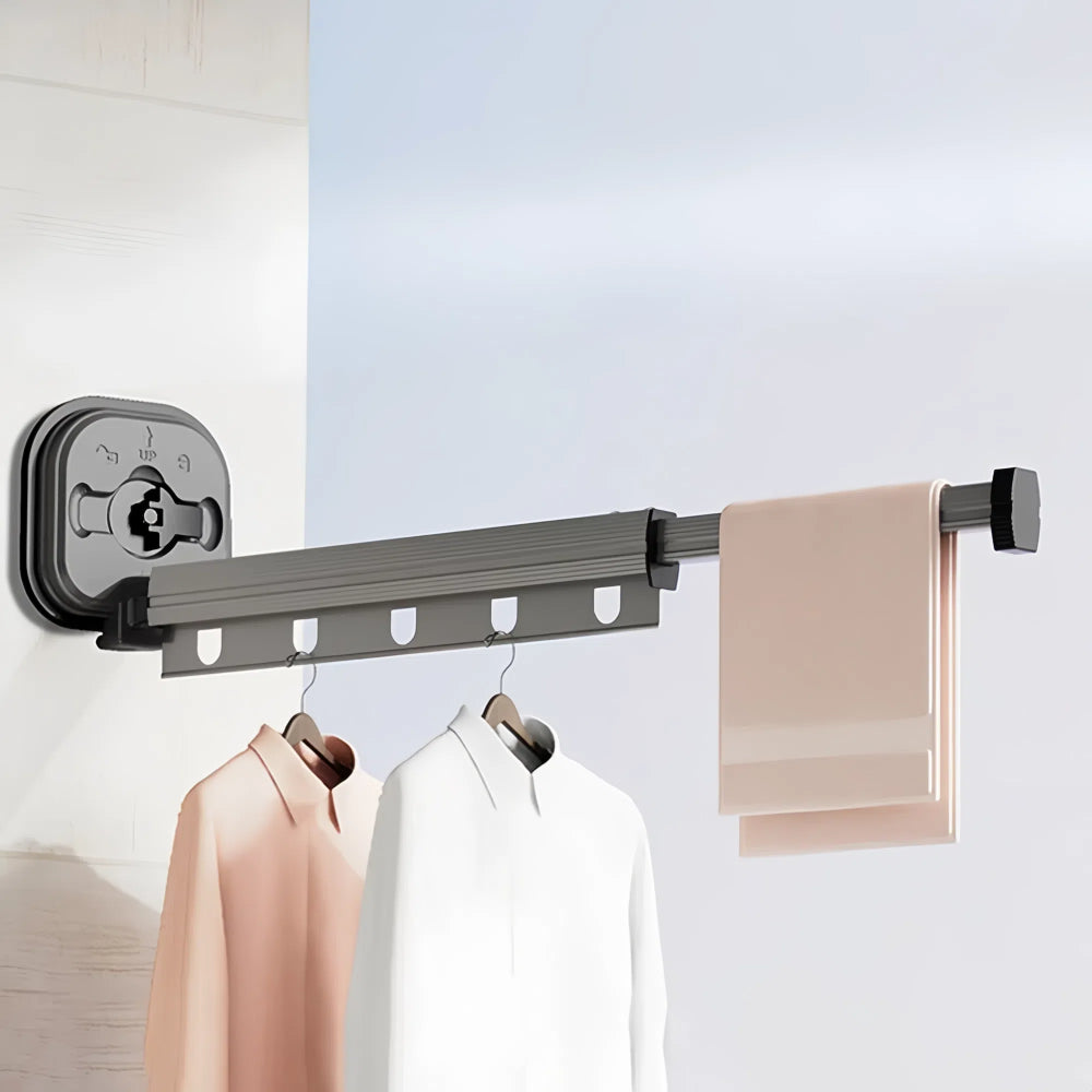 Retractable Wall-Mounted Drying Rack | Space-Saving, Easy to Install & Ideal for Small Laundry Areas