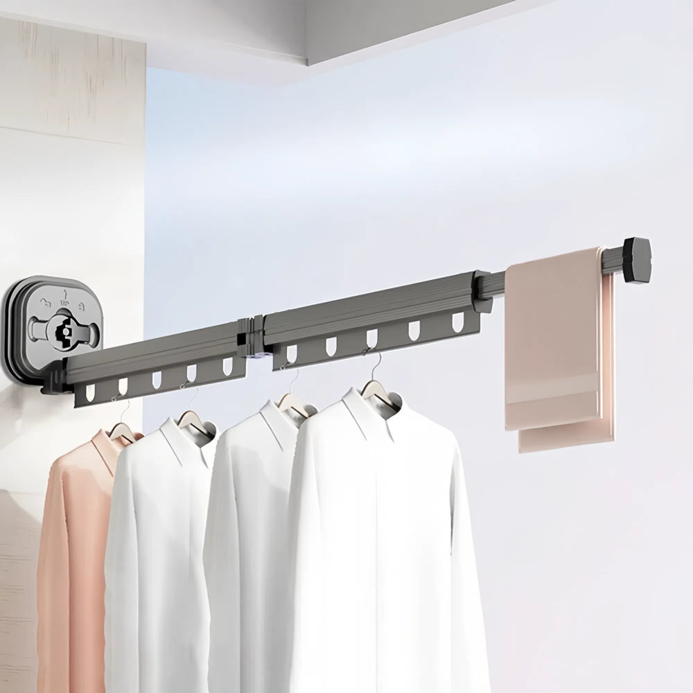 Retractable Wall-Mounted Drying Rack | Space-Saving, Easy to Install & Ideal for Small Laundry Areas