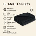 Waterproof Love Blanket | Machine Washable, Soft Fabric & Ideal for Home, Travel, and Romantic Evenings