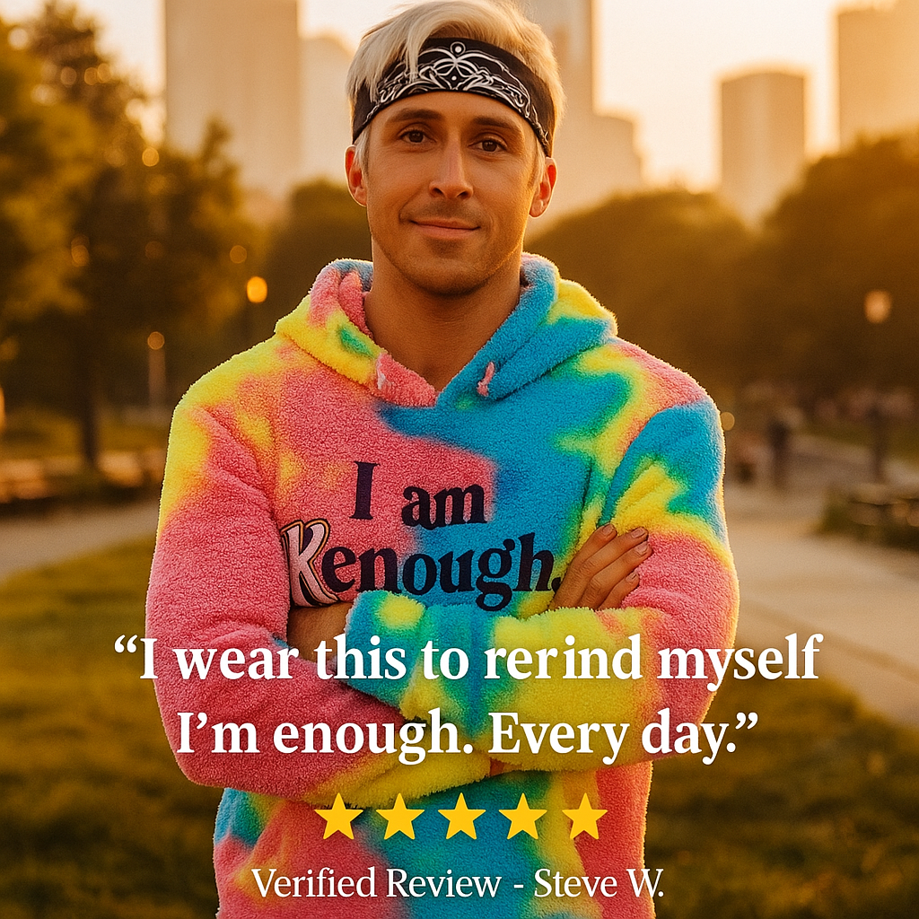 Adult I AM Kenough Hoodie Unisex Soft Fleece Pullover Sweatshirt for Men Women