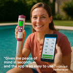 Digital Pool Water Tester | 7-in-1 pH, Chlorine, Temperature & Real-Time Monitoring for Accurate Water Quality Management