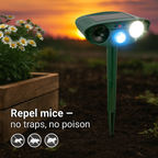 Ultrasonic Outdoor Mouse Repeller | Solar Powered, Waterproof & Eco-Friendly for Garden and Yard Protection