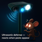 Ultrasonic Outdoor Mouse Repeller | Solar Powered, Waterproof & Eco-Friendly for Garden and Yard Protection