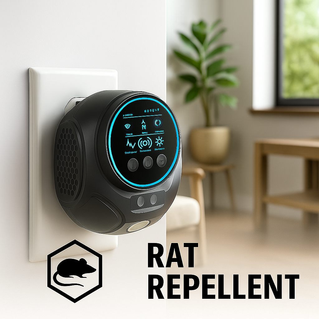 Plug-In Ultrasonic Rat Repellent | Chemical-Free, Pet-Safe & Covers Up to 3200 sq. ft. for Indoor & Outdoor Use
