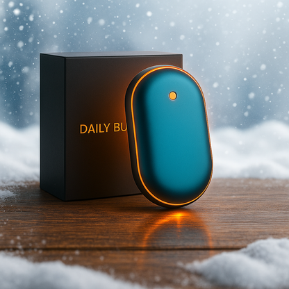 Rechargeable Hand Warmer with Power Bank | 3 Heat Levels, Fast Dual-Sided Heating & 5200mAh USB Charging for Winter Outdoor Use