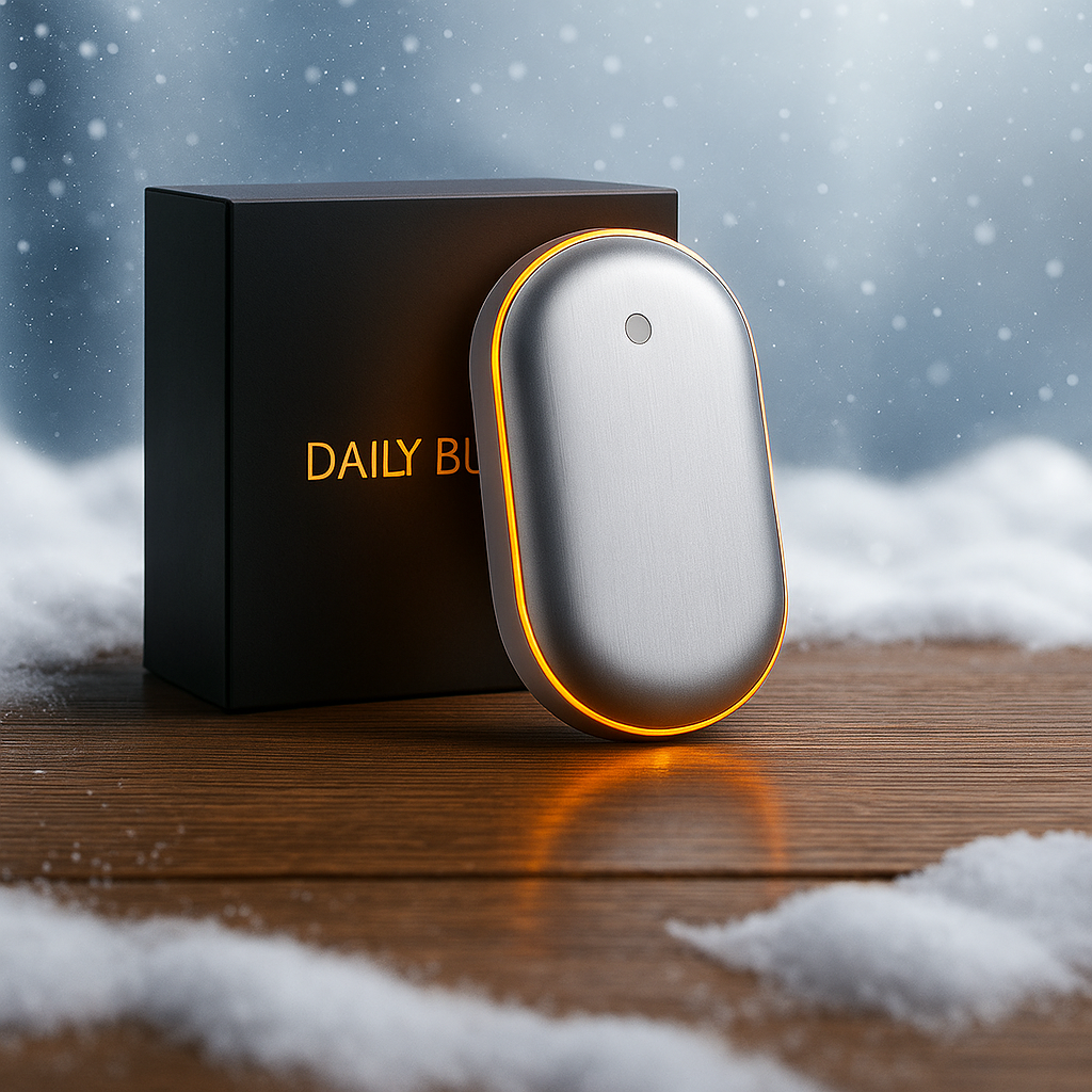 Rechargeable Hand Warmer with Power Bank | 3 Heat Levels, Fast Dual-Sided Heating & 5200mAh USB Charging for Winter Outdoor Use