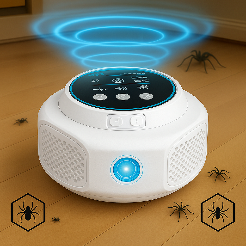 Plug-In Ultrasonic Spider Repeller | Chemical-Free, Safe & Silent for Home Coverage up to 3200 sq. ft.
