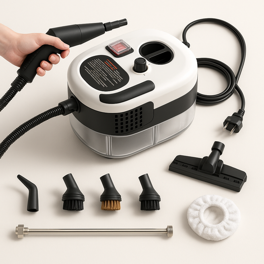2500W Compact Steam Cleaner | Chemical-Free, High-Pressure & Versatile for Home and Car Cleaning