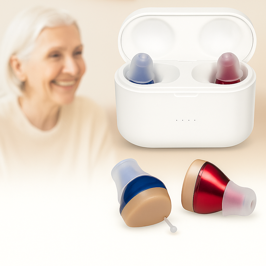 In-Ear Rechargeable Hearing Aids with Clear Sound, Long Battery Life, Comfortable Fit for Daily Use and Enhanced Hearing